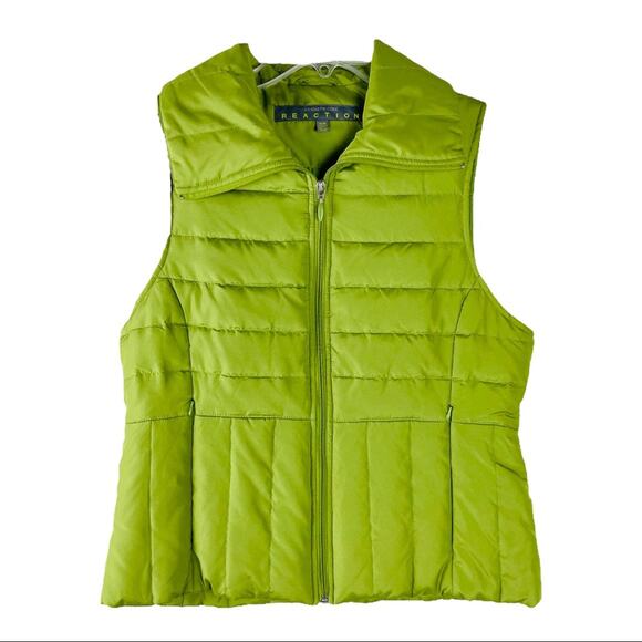 Kenneth Cole Reaction Jackets & Blazers - Kenneth Cole green down quilted puffer full zip vest